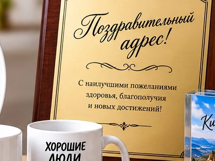 Плакетка с поздравительным адресом